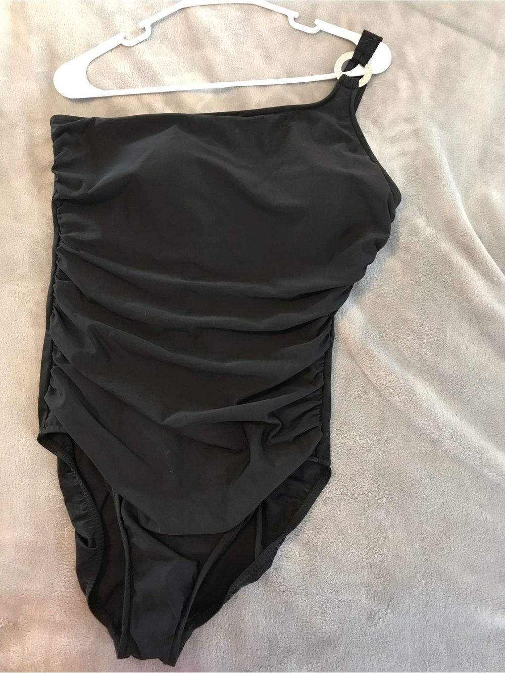 Magicsuit Black One-Shoulder Ruched One-Piece Swimsuit